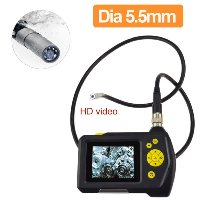 NTS100 эндоскопа камера 5 мм бороскоп шнур для Snake inspection camera DVR 3 м трубки кабель видео