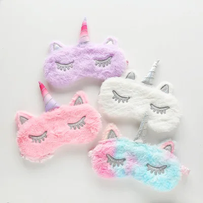 3D Unicorn Eye Mask Sleeping Eye Mask Blindfold Eye Cover Shadow Soft Cover for Traveling Sleep Eyeshade Party Gifts Christmas