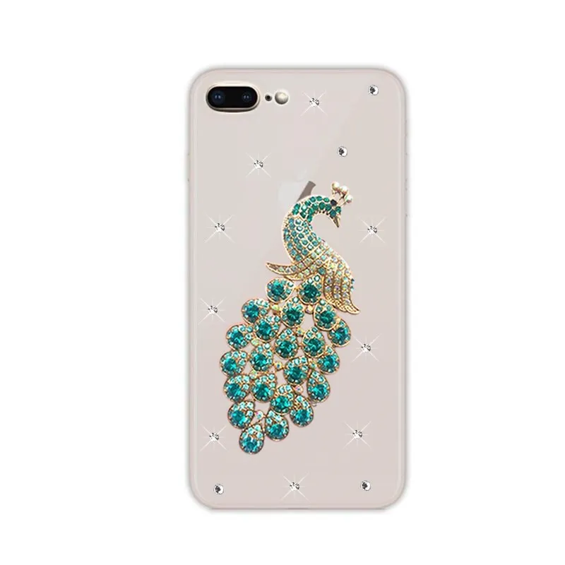Для apple iphone X XR XS 11 Pro Max чехол 3D Любовь кристально чистый павлин бампер для 7 8 6 6s plus 5