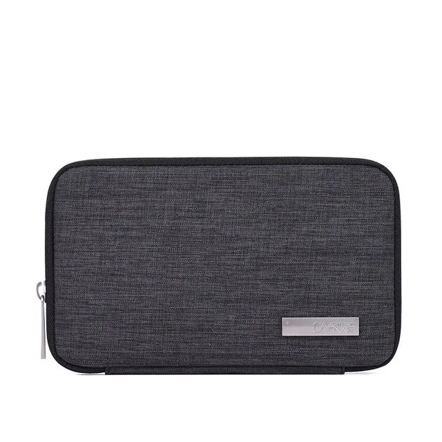 S Dark gray Новая трехслойная цифровая сумка для хранения данных USB кабель для наушников провод ручка банк питания HDD Органайзер портативный Дорожный комплект чехол - Цвет: S Dark gray