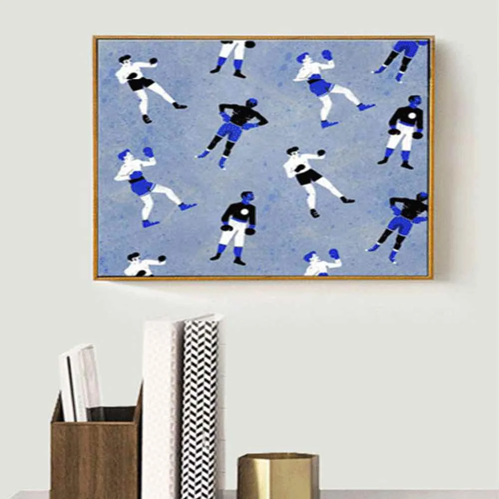 Картина на стену HAOCHU боксеры абстрактный фотопостер птичья клетка простые