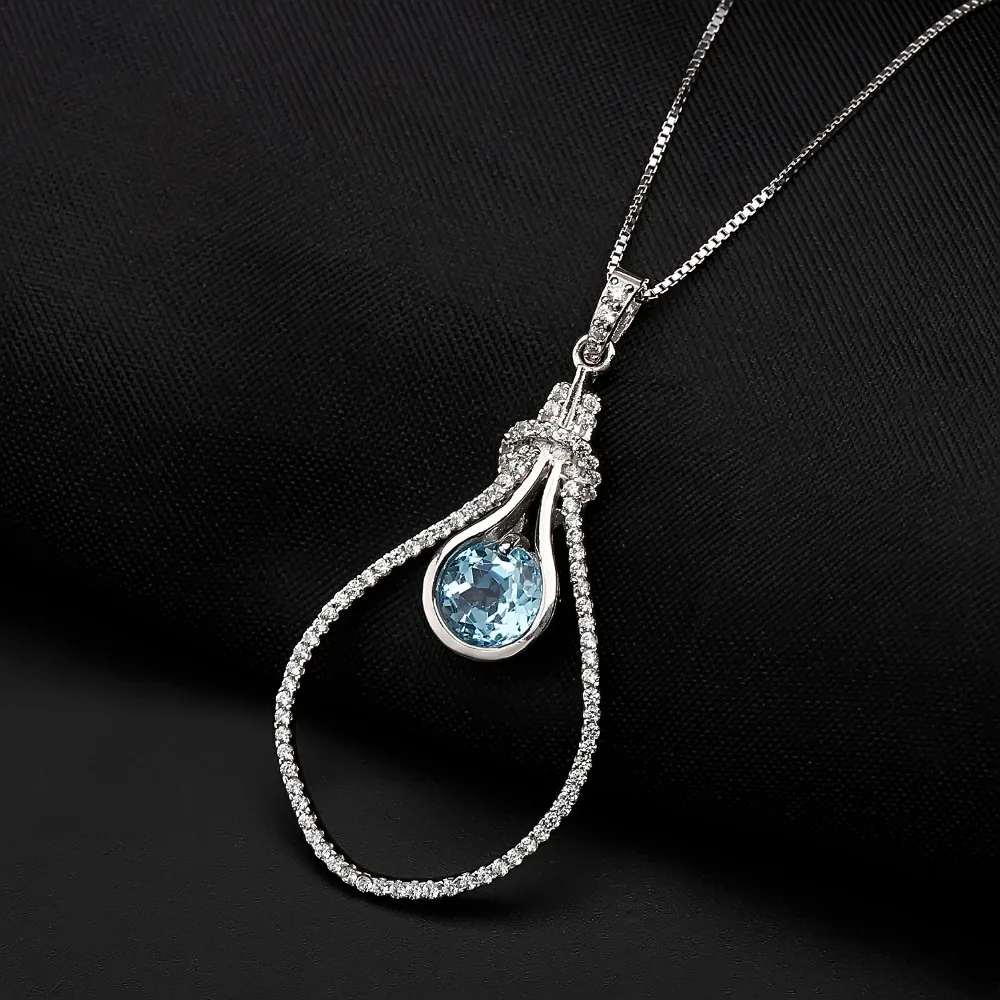Жемчужный балет 2.58Ct натуральный Небесно-Голубой топаз драгоценный камень