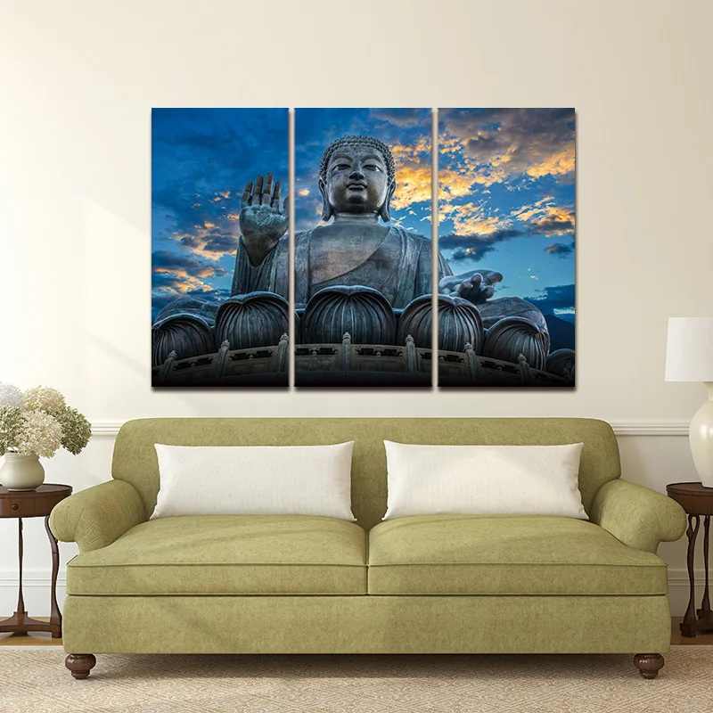 Картина на холсте настенная живопись современный портрет головы Будды картина