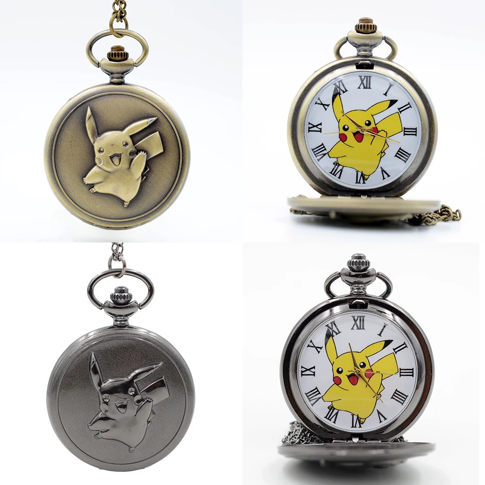 Модные кварцевые карманные часы Pikachu Game Boy Pokemon Pocket Monsters аналоговые в виде кулона
