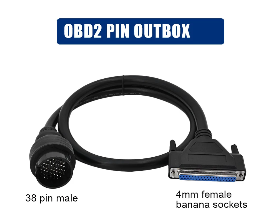 Для MB 38pin breakout box, автомобильный диагностический инструмент, автомобильный выламывающийся ящик, выламывающийся ящик, автомобильные инструменты, автоматический разъем
