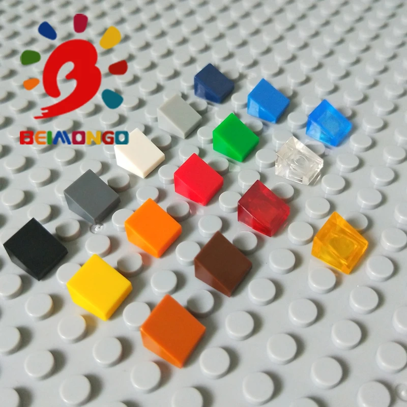 Бесплатная доставка! BEIMONGO блоки для черепицы 1x1x 2/3 строительный блок 300 шт. умные