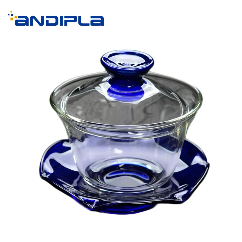 200 мл креативная термостойкая прозрачная стеклянная посуда для чая Gaiwan чайные