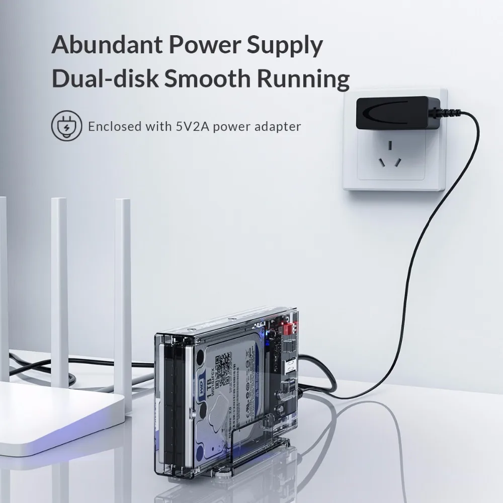 ORICO 2,5 ''HDD корпус с RAID Прозрачный 5 Гбит/с скорость передачи SATA3.0 чехол для SSD, HDD Box Поддержка Windows/Mac/Linux