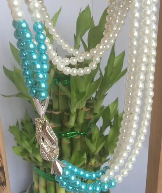 Women Gift word Love Free shipping !~ New 6mm Akoya shell pearl 3 row crystal necklace clasp 20 &quot AAA WW | Украшения и