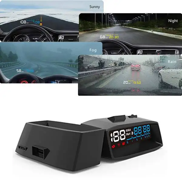 4F Car HUD Head-up Display Universal Auto Digital OBDII Overspeed Warning | Автомобили и мотоциклы