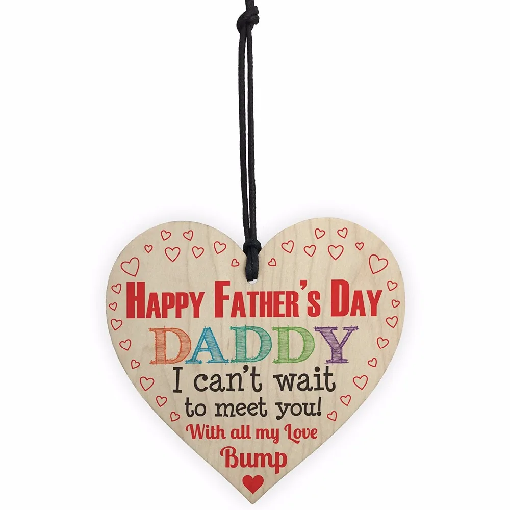 Meijiafei Happy Father's Day от Bump папочка папа дощечка с надписью деревянное сердце для