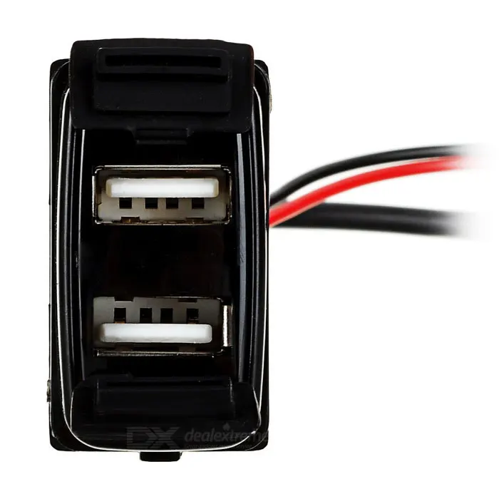 Автомобильное зарядное устройство 12v с двумя 2 портами USB аудио быстрой зарядкой