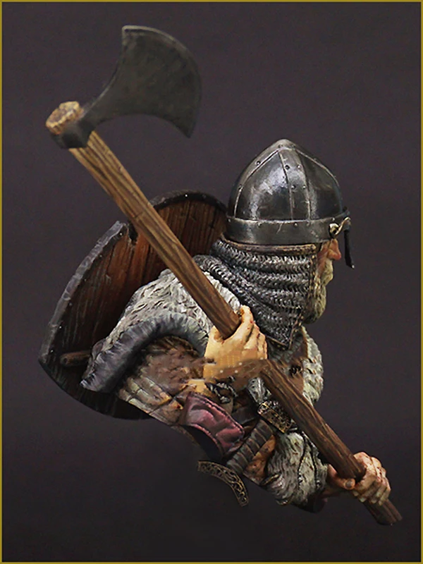 Неокрашенный набор 1/10 фигурка старинного воина Викинга бюста историческая