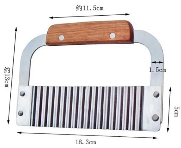 Инструмент для резки картофеля фри с деревянной ручкой из нержавеющей стали | Дом