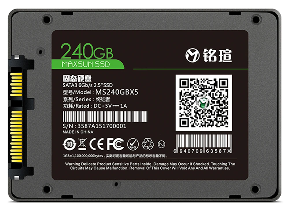 MAXSUN ssd 240 ГБ 480 2,5 дюймов Интерфейс Тип SATA 6 ГБ/сек. TLC чтения/записи Скорость 520 МБ/с. три года гарантии твердотельных дисков