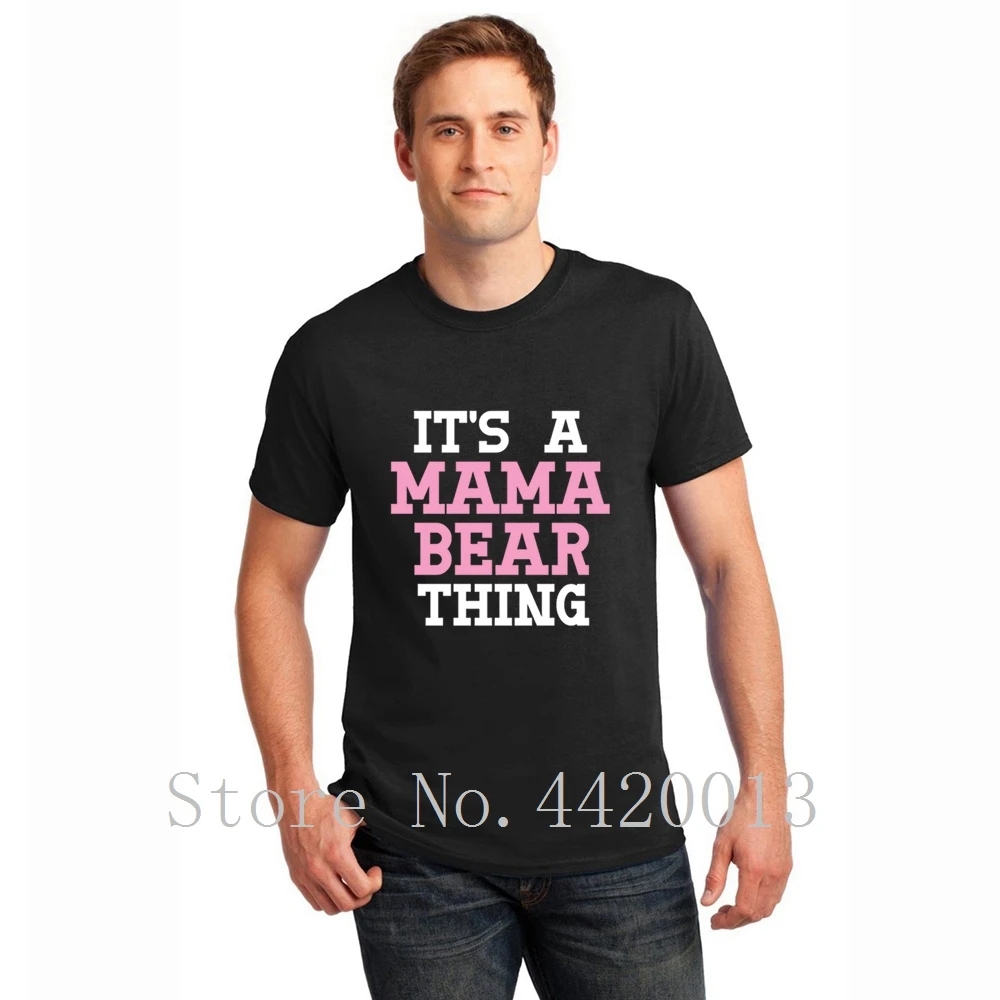 Мужская футболка с надписью It mama bear thing mom gift day birthday momma love mom|Мужские футболки| |
