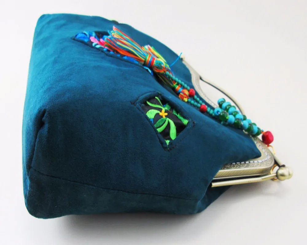 Handmade Tribal Vintage Hmong Ethnic Boho hippie ethnic tote bag handbags Velvet clutch SYS-1022 | Багаж и сумки