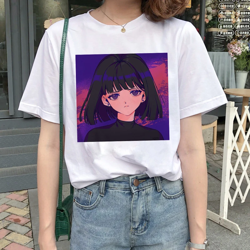 Kawaii Сейлор Мун футболка Женская Harajuku Ullzang мультяшная футболка 90s Милая футболка с принтом гранж корейский стиль футболки женские