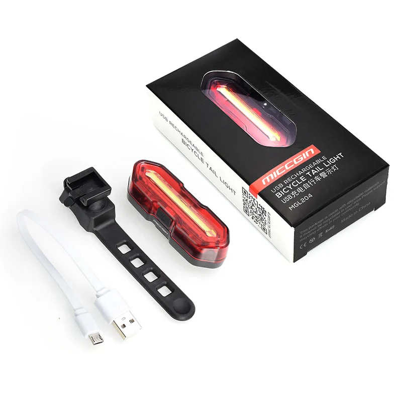 5 шт. оптовая продажа два цвета переменный USB задний фонарь для велосипеда