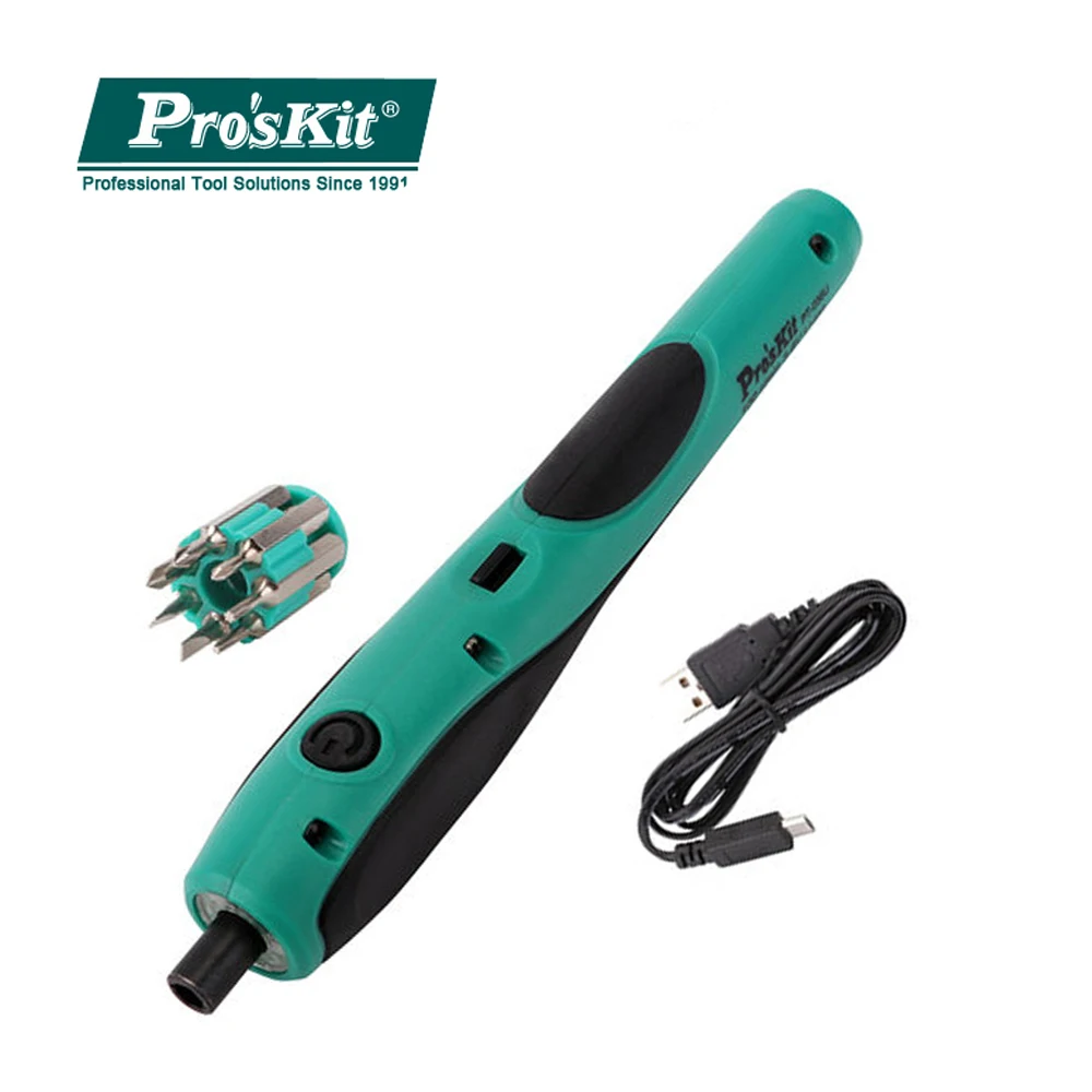 Pro'skit PT-036U USB литиевая батарея электродрель отвертка Аккумуляторная Беспроводная электрическая отвертка Ремонт ручных инструментов
