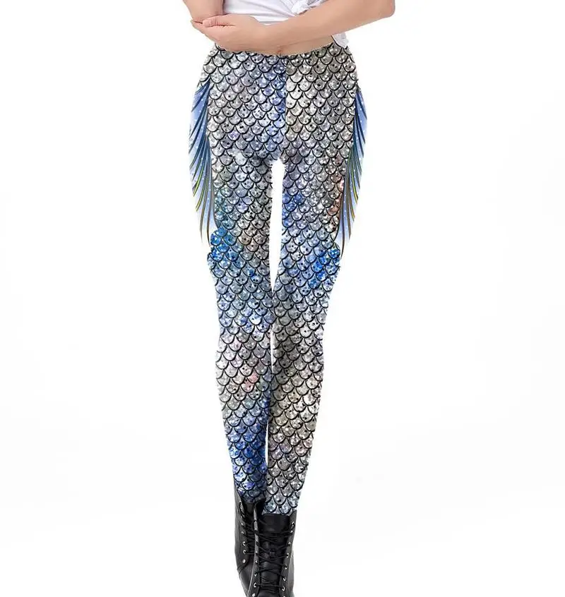 

Mermaid Leggings Simulated Fish Scales 3D Printed Fitness Leggings Women Sexy Elastic Causal Leggings Leggins Mujer