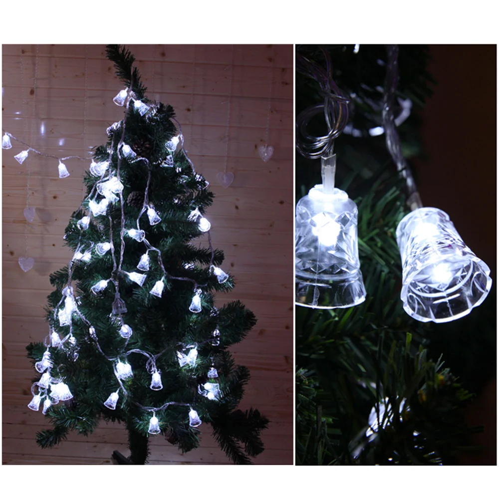 1 5 м светодиодный гирлянда Рождественский светильник уличный колокольчики Фея