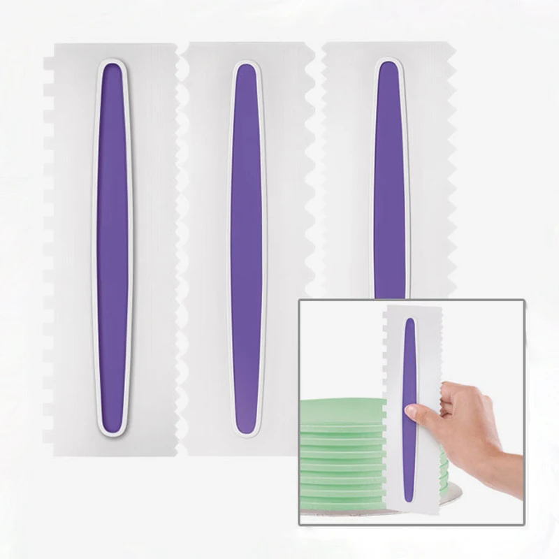 1 шт. Кондитерская ГРЕБЕНКА для глазури набор пластиковый скребок торта 6 дизайн