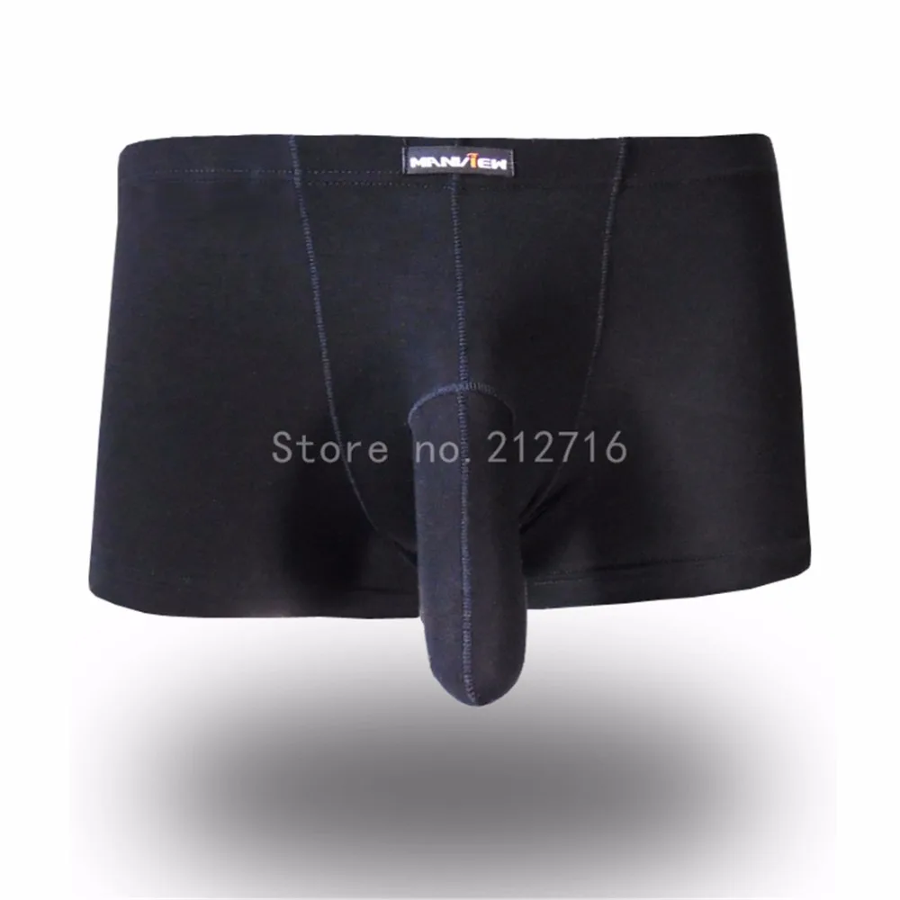 Мужские сексуальные трусы боксеры из модала хлопок рукав петух/футляр для пениса