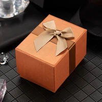 fashion smart paper watch box 2019 new designer butterfly tie lovely gift box high quality orange color jewelry boxes