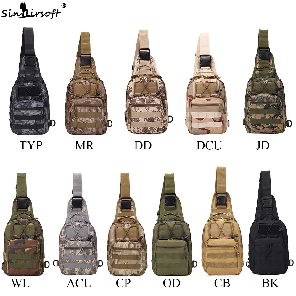 SINAIRSOFT Военная Тактическая нагрудная сумка Летающая Экипировка нейлоновая болотная нагрудная сумка через плечо слинг на одно плечо LY0014