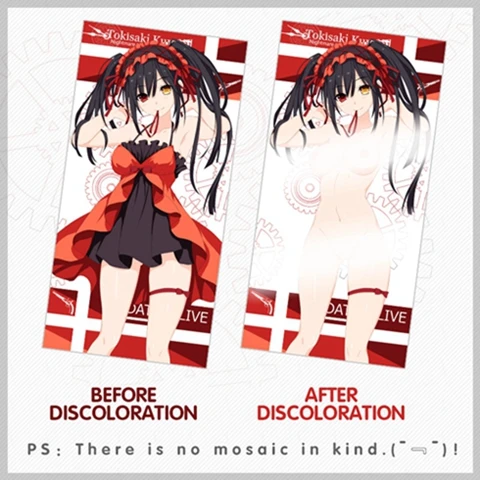 Tokisaki Kurumi Аниме JK DATE A LIVE Tokisaki Kurumi Sword Art Online Yuuki Asuna Температурное волшебное изменение цвета банное полотенце для лица забавное полотенце для лица - Цвет: Tokisaki Kurumi