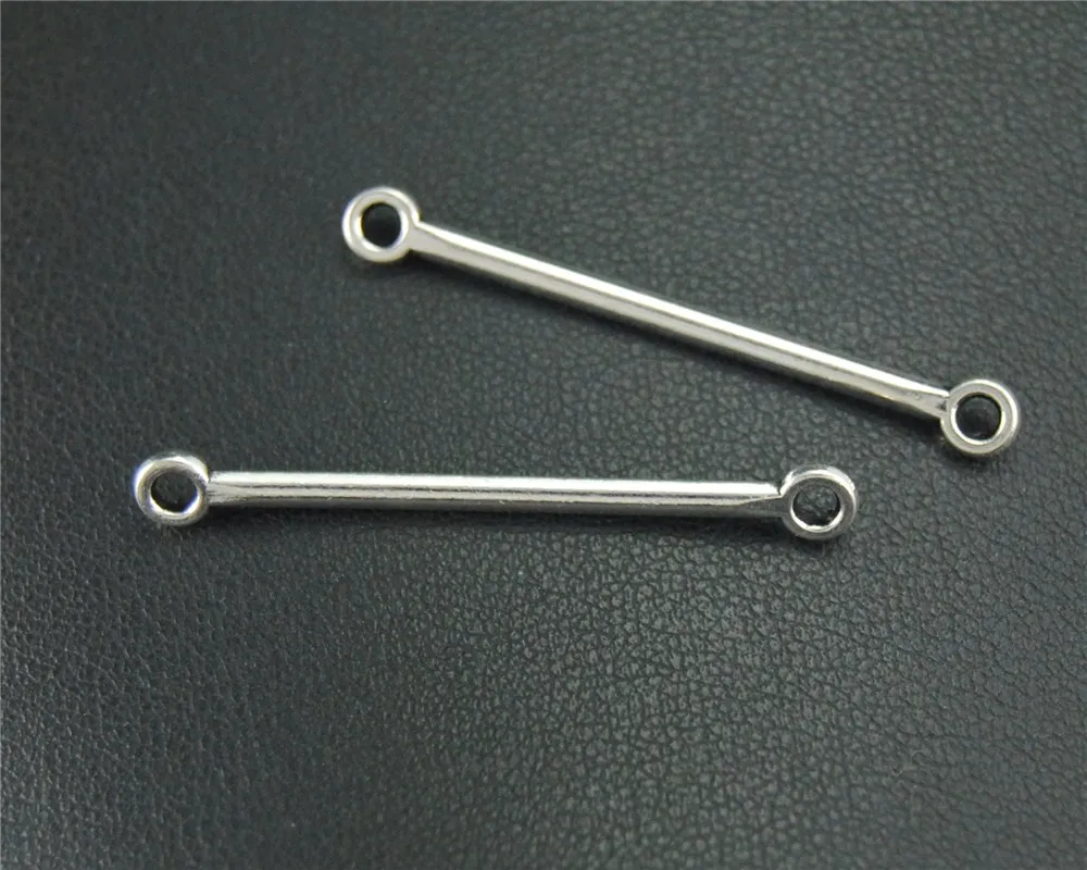 

10pcs Silver Color Connectors Charm Jewelry Making DIY Handmade Craft 40x5mm A1850