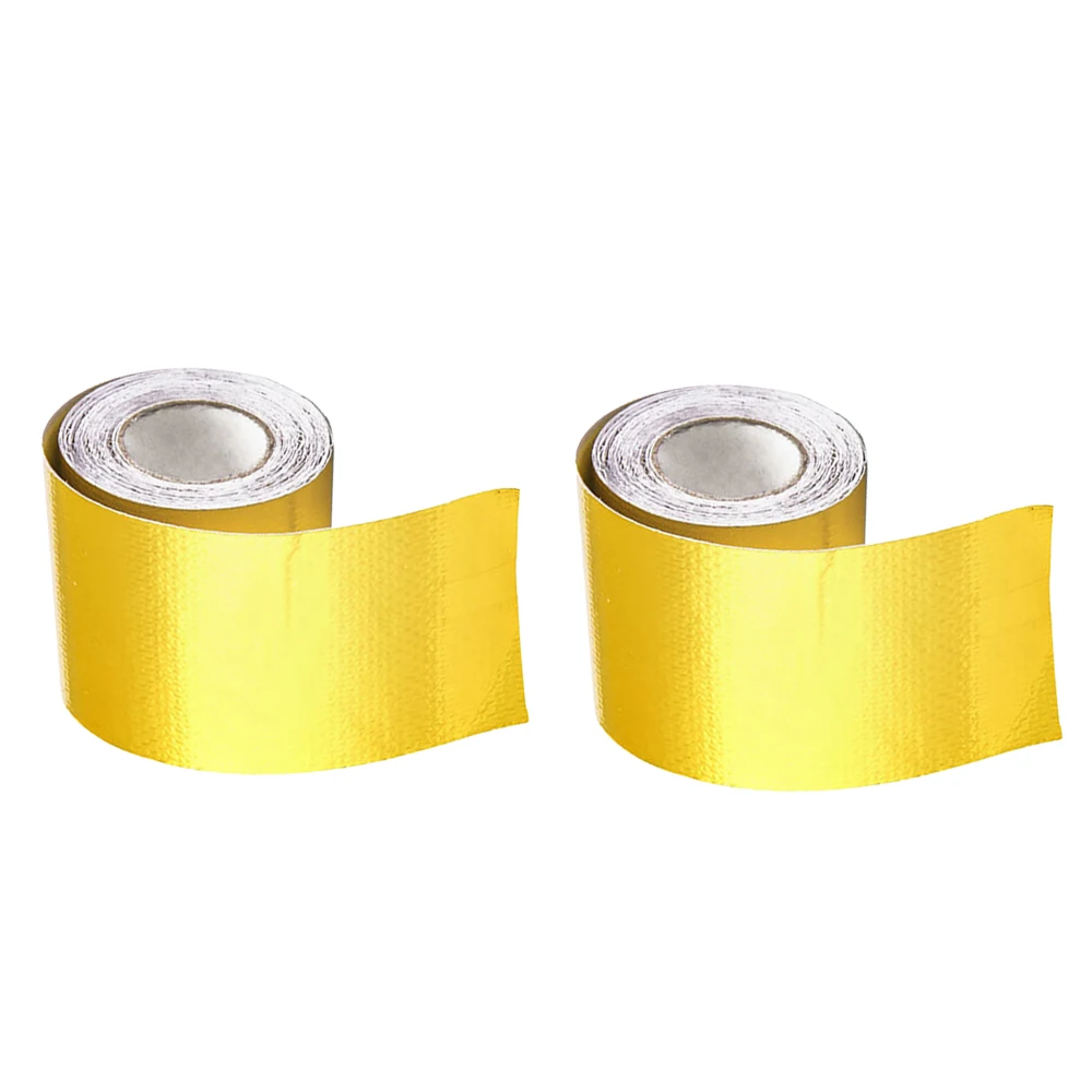 1PC High Temperature Heat Shield Wrap Tape Gold and Sound Roll Adhesive 10/9mx5cm Self Reflective | Автомобили и мотоциклы