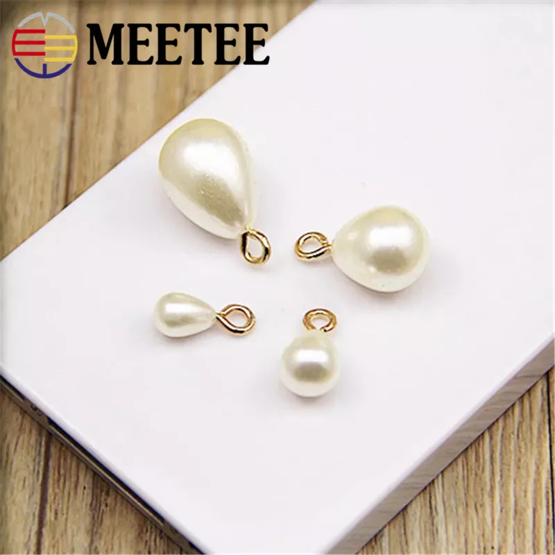 MEETEE 20pcs Pure handmade Resin water droplets pearl buttons ladies baby children's shirts sweaters deduction clothes ZK600 | Дом и сад