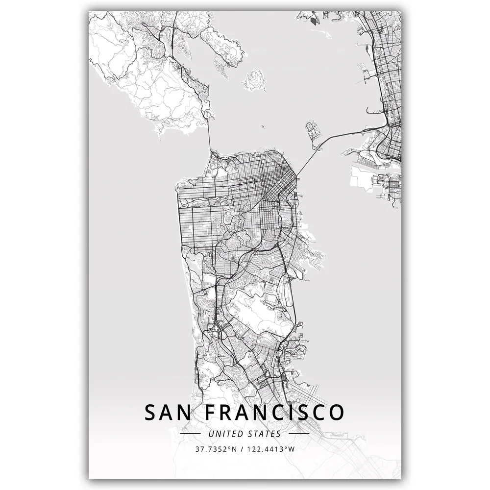 

San Francisco US Map Poster