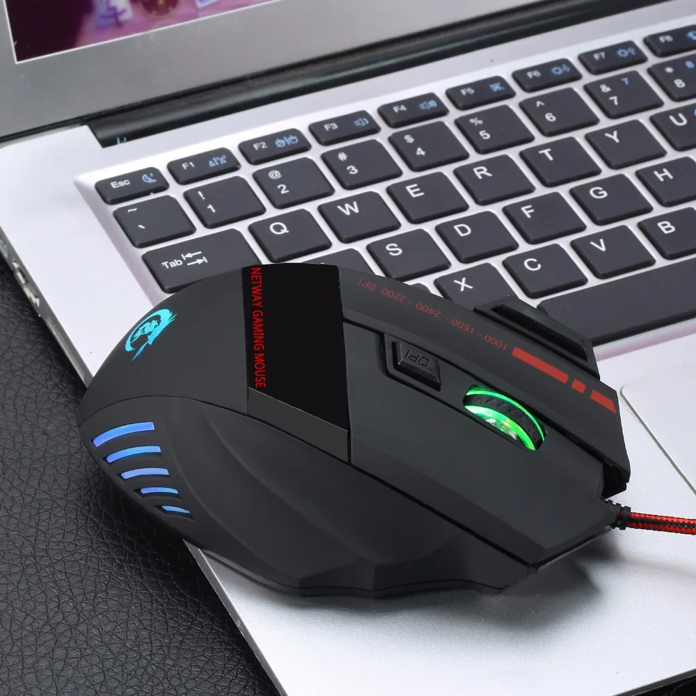 QUWIND Professional Wired Gaming Mouse 7 Button 5500 DPI LED Optical USB Computer Game Mice | Компьютеры и офис