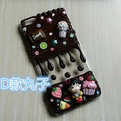 Для iphone X 8 7 6 6s plus DIY чехол 3D милый Сакура momoko чехол для телефона для iphone XS MAX XR ручной работы крем карамельный чехол подарки для девочек - Цвет: D