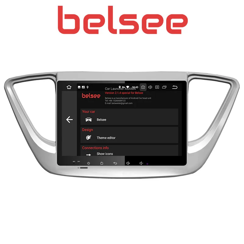 Автомагнитола Belsee для Hyundai Verna Accent Solaris 2017 2018 2 Din Android 8 стерео GPS навигация Bluetooth IPS