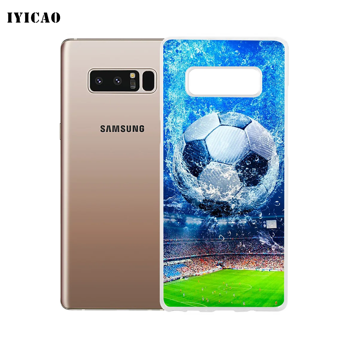 IYICAO Fire Football sky moon Мягкий силиконовый чехол для телефона Samsung A5 A6 Plus A7 A8 A9 J3 J5 J7 Note 8 9