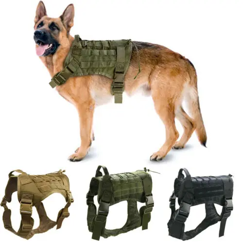 Тактический тренировочный жилет K9 для большой собаки военный Регулируемый