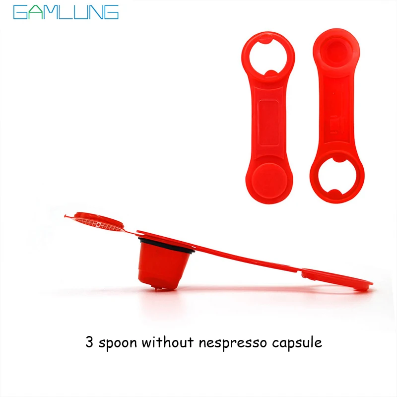 Gamlung бренд Кофе вскрытия ложка 3 шт. совместим со всеми nespresso капсулы - Цвет: 5.99