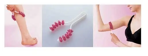 Портативный ручной массажер для ног роликовый антицеллюлитный снятия боли