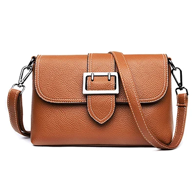Небольшой лоскут Для женщин сумка hangdbags женские Курьерские сумки для Для женщин сумки через плечо, женские Сумки из искусственной кожи Для женщин Сумочка - Цвет: Brown