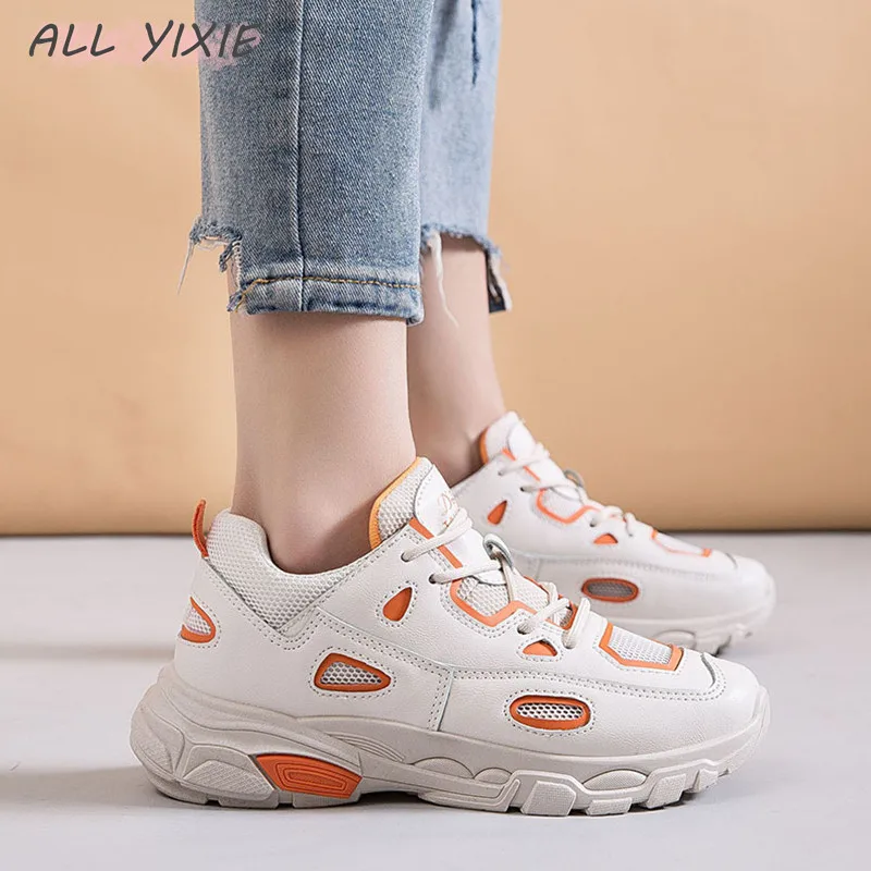 Все YIXIE 2019 новые модные весенне-летние сетчатые черные дышащие женские кроссовки