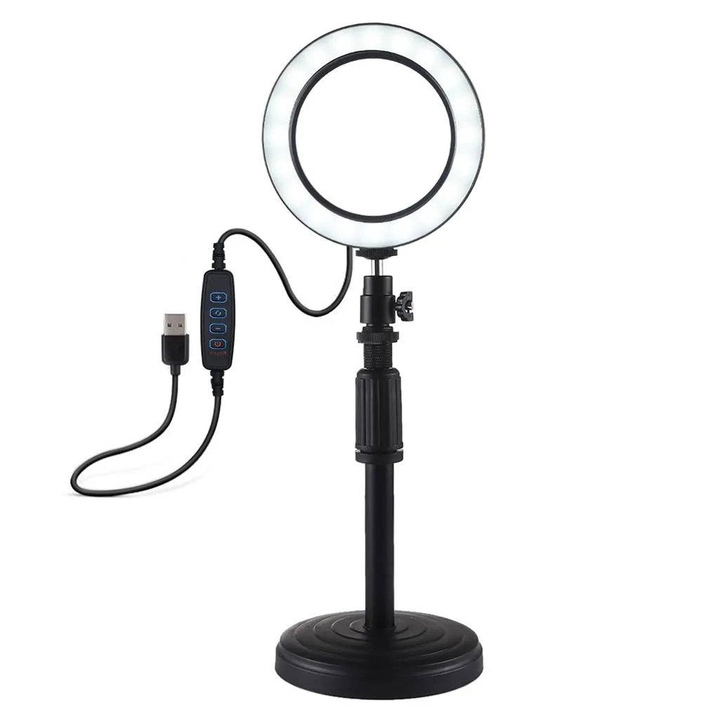 4.6 inch PULUZ светодиодный кольцевой светильник с регулируемой яркостью hotographia Vlogging с usb-разъемом для фото и видео, светодиодный светильник для макияжа - Цвет: 4.6 inch