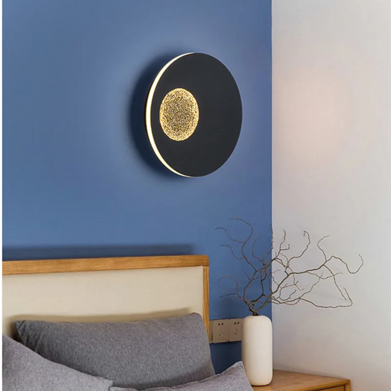 Художественная светящаяся Луна светодиодная настенная лампа фоновые