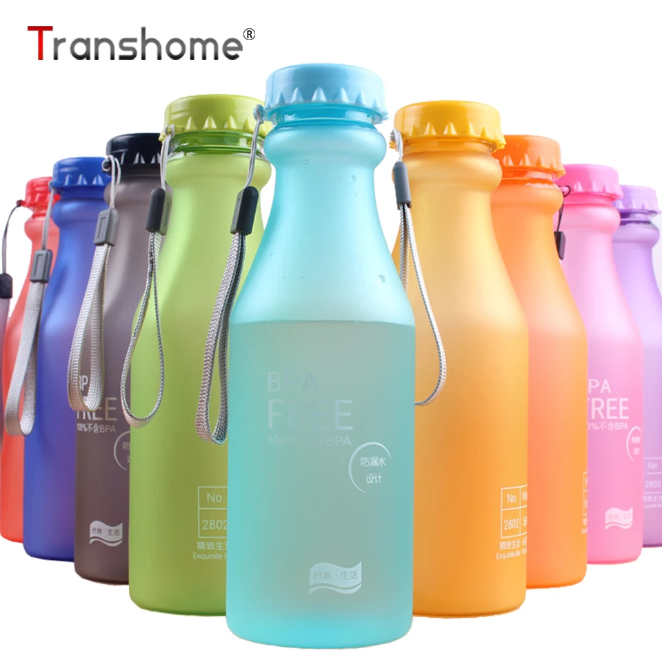 Transhome модные бутылки для воды спортивные бутылки для лета небьющиеся портативный пластиковый чайник креативный подарок воды
