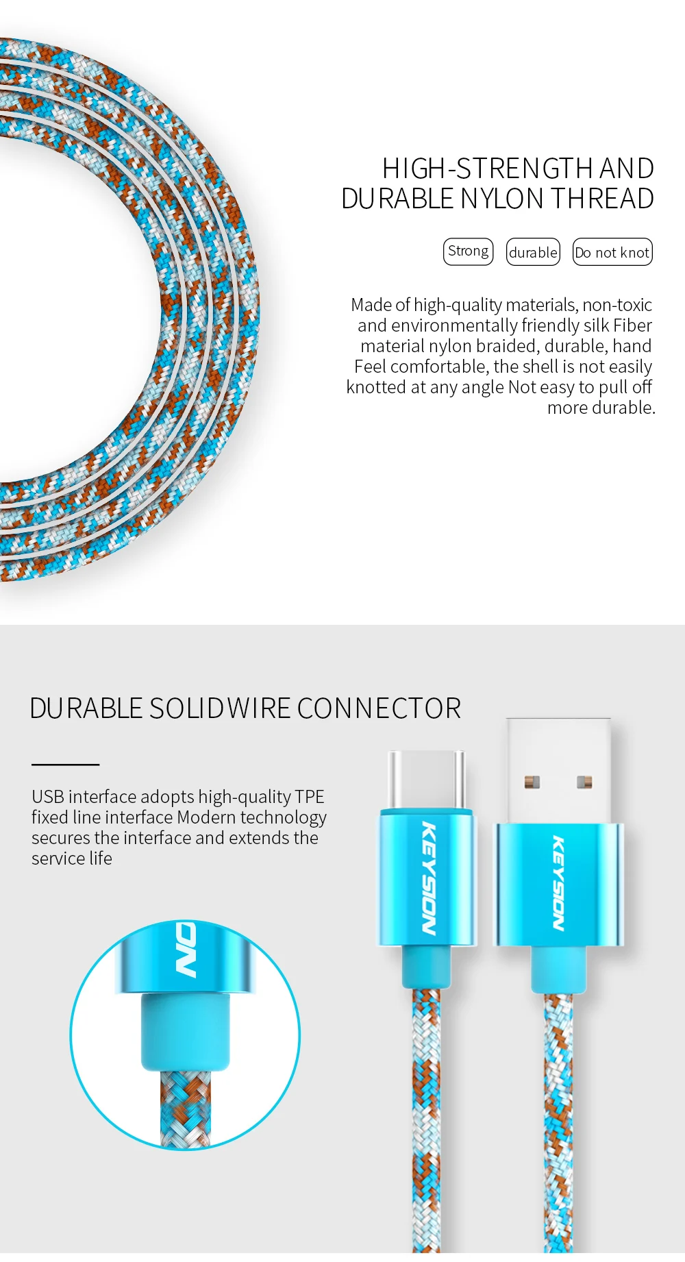 KEYSION цифровой кабель для huawei Xiaomi для samsung USB-C зарядное устройство Camo плетеный кабель для телефона type-C Быстрая Зарядка Синхронизация данных 3.1A