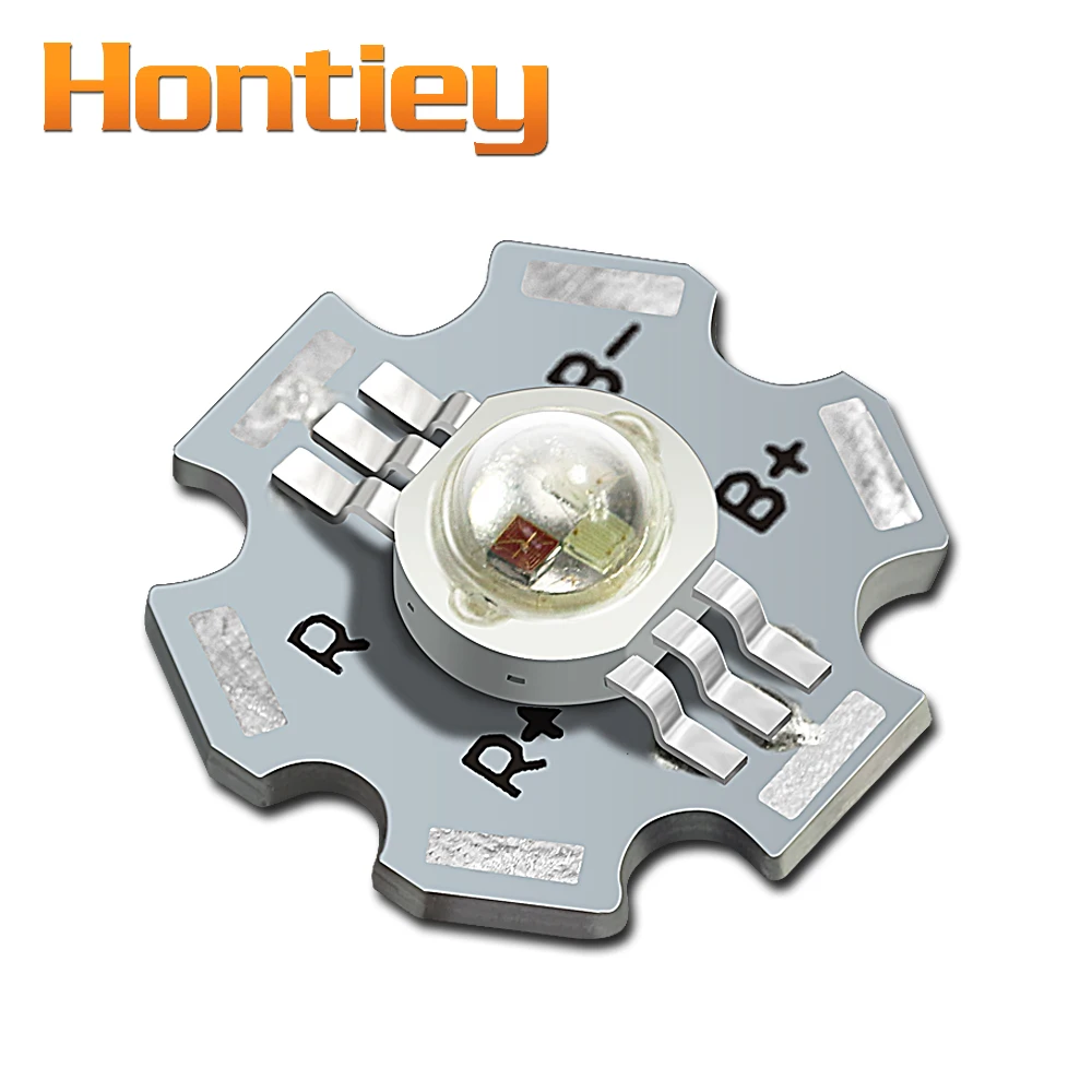 Hontiey 3 Вт RGB светодиодный красный зеленый сине-белые высокое Мощность лампа 4/6/8