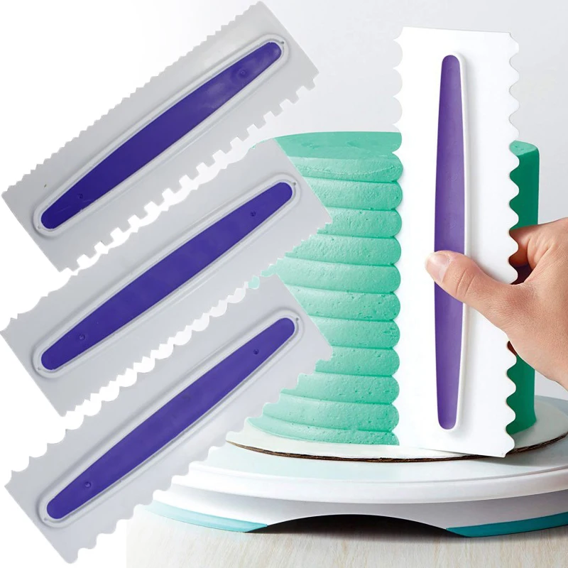 Расческа для украшения торта скребок крема с неровными зубцами кондитерский